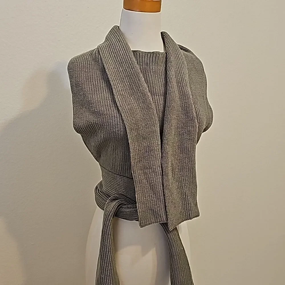 Free People‎  beach knit wrap blouse size large